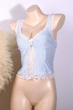 Lace-Trim Striped Camisole
