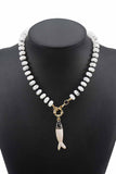 Fish Pendant Beaded Necklace