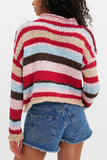 Striped Crew Neck Knit Sweater