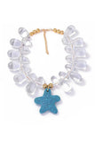 Chunky Beaded Fish Charm Necklace