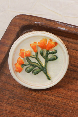Floral Enamel Statement Ring