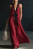Sleeveless Tie-Front Casual Dress