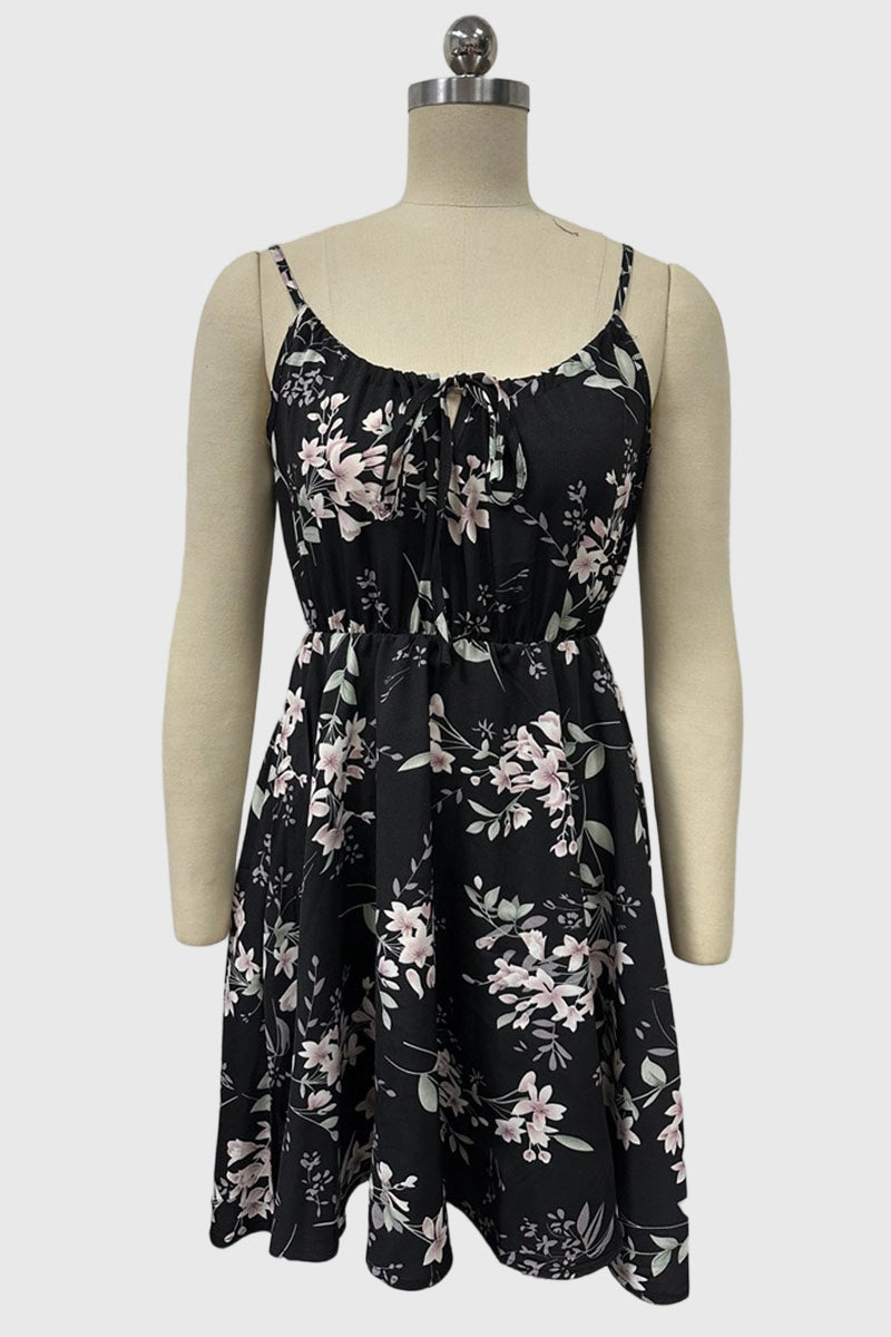 Floral Tie-Front Cami Dress