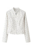 Polka Dot Zip-Front Jacket