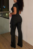 Ruched High-Waist Pants Set