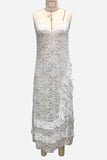 Sleeveless Lace Overlay Dress