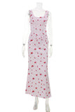 Floral Square Neck Skirt Set