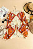 Crochet Patchwork Open Front  Cardigan