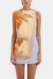 Cutout Backless Tie-Waist Mini Dress