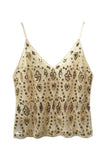 Sequin Geometric Beaded V-Neck Cami