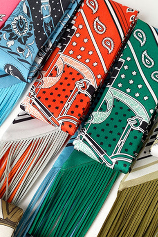 Printed Fringed Detail Scarf