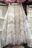 Ruffle Tiered Midi Skirt