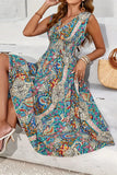 Flowy Printed Midi Dress