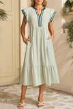 Striped Tiered Casual Dress