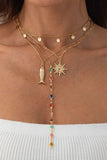 Multi-Layer Sun Fish Charm Necklace