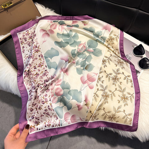 Floral-Print Square Scarf