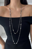 Pearl Layered Chain Necklace