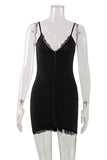 Lace-Trim Bodycon Night Dress