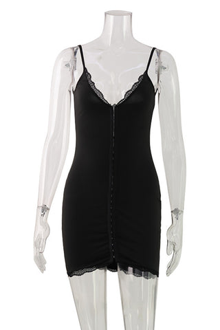 Lace-Trim Bodycon Night Dress