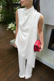 Draped High-Neck Pants Set