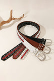 Studded Rhinestone Buckle Belt