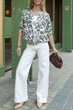Floral Zip-Front Bomber Jacket