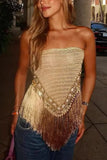 Fringe Crochet Tube Top