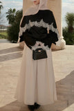 Lace Trim Bell Sleeve Blouse
