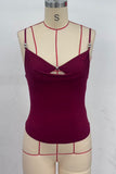 Beaded Strap Cowl Neck Cami Top
