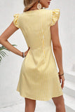 Striped Button-Front Casual Dress