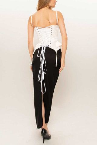 Mock Neck Sweetheart Corset Cami