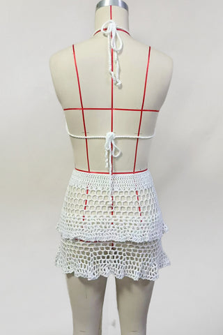 Crochet Halter Skirt Set