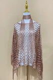Open-Knit Fringe-Detail Top