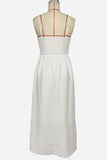 Lace-Trim Spaghetti Strap Midi Dress