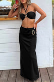 Halter Bikini Set with Cover-Up