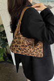 Polka Dot and Leopard Print Shoulder Bag