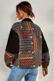 Geometric Patchwork Corduroy Shacket