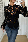 Elegant Eyelet Lace Blouse