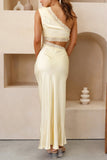 Elegant One-Shoulder Cutout Dress