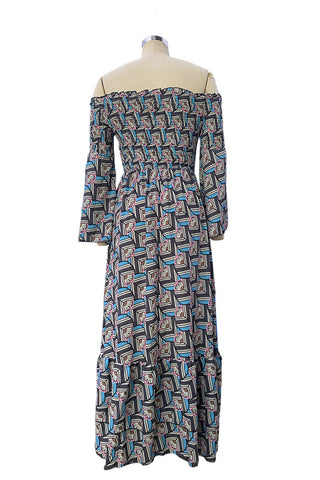 Off-Shoulder Maxi Casual Dress