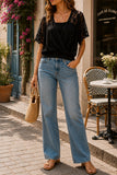 Floral Lace V-Neck Blouse