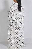 Polka Dot Button-Up Wide Leg Pants Set