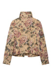 Floral Mock Neck Cropped Jacket