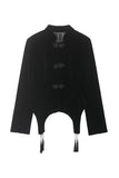 Velvet Frog Button Tassel Jacket