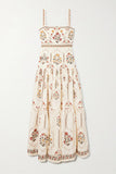 Bohemian Vacation Dress with Floral Print