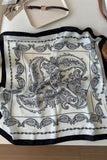 Paisley Print Satin Square Scarf