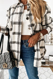 Plaid Button-Front Long Sleeve Shacket
