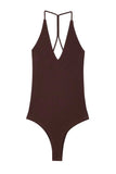 V-Neck Sleeveless Cutout Bodysuit