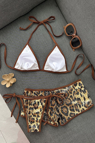 Tie-Front Bikini Set with Intricate Details