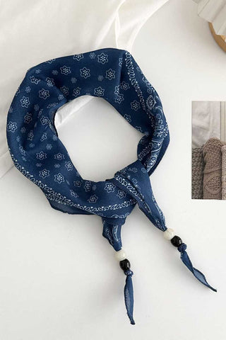 Paisley Print Fringed Scarf